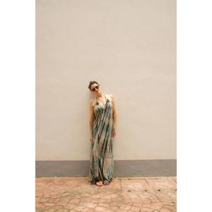 Womens <b>Boho</b> Tie Dye Maxi <b>Dress</b> <b>Summer</b> Halter Neck Backless Beach <b>Dress</b> Casual Loose Fit Vacation Sundress - Product Image 2