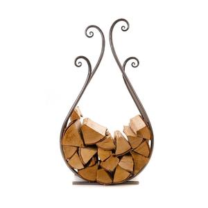 Support à bois de chauffage tendance pour intérieur et extérieur, porte-bûches moderne en métal à cadre carré, thermolaqué, taille, forme et couleur personnalisables - Product Image 6