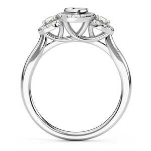 Anillo de Compromiso y Boda con Diamante Natural de Corte Redondo de 0.43 Ct para Mujer, Plata de Ley 925, Joyería Fina al por Mayor - Product Image 3