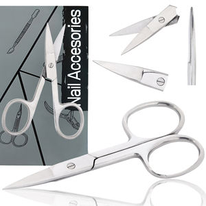 Ciseaux à cuticules professionnels en acier inoxydable, neufs, classiques, droits, pour manucure, ciseaux à ongles métalliques tranchants, vente en gros - Product Image 1