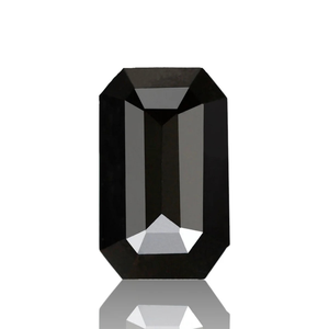 Diamantes Negros Naturales Tratados con Corte Esmeralda de 1ct y 2ct, Certificados por IGI, con Corte Excelente para Joyería - Product Image 2