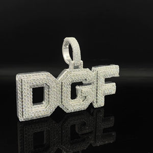 Pendentif Hip Hop en alliage plaqué or personnalisé avec diamants effet goutte d'eau - Product Image 1