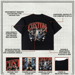 เสื้อยืดแฟชั่นสตรีทแวร์ทรงบ็อกซี่สำหรับผู้ชาย เสื้อยืดคุณภาพสูง ผ้าฝ้ายหนานุ่ม ไซส์ใหญ่ - Product Image 6