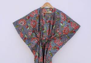 Vestido Kaftán Informal de Verano con Estampado Floral Tropical, sin Mangas, de Algodón, para Mujer, Ropa de Playa, Estilo Asia Pacífico - Product Image 5