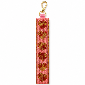 Sstringz Handmade Beaded Heart Keychain Premium Colorful Acrylic Bead <b>Key</b> <b>Ring</b> Cute Bag Charm Fashion Accessory Custom Gift for - Product Image 3