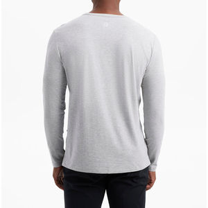 Chemise décontractée à manches longues en coton 100% durable, impression personnalisée, écologique, respirante, confortable, à porter tous les jours, t-shirts pour hommes 300g - Product Image 2