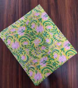 Tissu en coton imprimé au bloc de Jaipur, doux, de qualité supérieure, léger, imprimé à la main, prêt pour l'exportation en gros, fournisseur en gros - Product Image 1