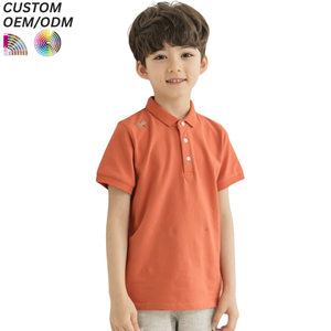 Chemises polo personnalisées pour enfants, vêtements de sport scolaires en tricot compressé décontractés pour garçons, manches courtes d'été, uniformes - Product Image 5