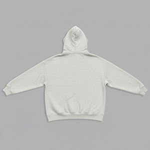 เสื้อฮู้ดผู้หญิงผ้าฝ้ายแฟชั่นใหม่ 500 GSM สีเทาอ่อน ทรงหลวมไหล่ตก ใส่ได้ในฤดูหนาว ทรงเข้ารูป - Product Image 4