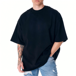 T-shirt Homme Oversize Personnalisé 100% Coton Jersey 180g Col Rond Manches Courtes – Taille 6XL Respirant Streetwear Logo Avant - Product Image 3