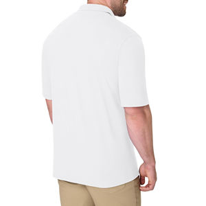 Chemise polo unisexe slim fit, séchage rapide, logo brodé personnalisé, respirante, couleur blanche, grandes tailles, pour homme - Product Image 2