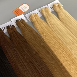 Trame droite à la mode blond couleur soyeuse 8 pouces haute qualité prix usine en gros 100% extensions de cheveux crus vierges vietnamiens - Product Image 3