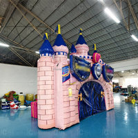 Château Gonflable Palais du Royaume, Château Gonflable de Ville pour Enfants, Décoration de Scène et d'Événements