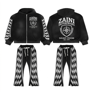 ชุดวอร์มผู้ชาย ZAINI ZI-031 สไตล์สตรีทแวร์สำหรับฤดูหนาว ผ้าฟลีซคอตตอนหนา 350gsm สีพื้น ระบายอากาศได้ดี รับผลิตแบบ OEM ODM - Product Image 1