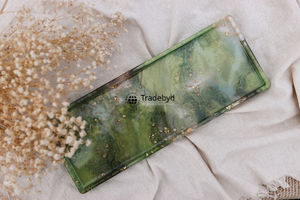 Bandeja de Resina Moderna Premium Hecha a Mano, Elegante Plato de Servir Móvil para el Hogar Tradebyd - Product Image 3