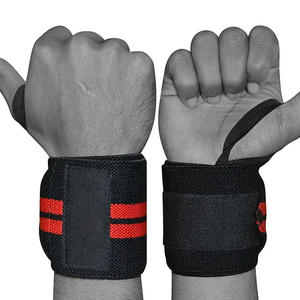 สายรัดข้อมือสำหรับเล่นกีฬา ลดราคาพิเศษ ผลิตจากผ้าโพลีเอสเตอร์ผสมคอตตอน ระบายอากาศได้ดี พร้อมแถบยางยืดสำหรับรัด ปรับแต่งโลโก้ได้ เหมาะสำหรับยกน้ำหนัก ช่วยพยุงข้อมือ - Product Image 5