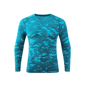 Streetwear Professional <b>Men</b> <b>Compression</b> <b>Shirt</b> Solid Color Breathable Gym Training Fitness Running Activewear - Product Image 4