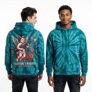 Sudadera con Capucha Personalizada con Lavado Ácido, Estilo Urbano, Gráficos de Cupido y Pintura en Aerosol, Fabricante de Sudaderas para Hombre - Product Image 4