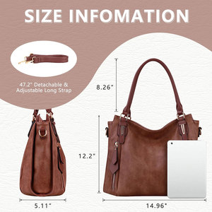 Leather <b>Women</b> Shoulder <b>Backpack</b> Handbag Two Straps Zipper Closure Waterproof High Quality New Design Fashion Purse Durable <b>Large</b> - Product Image 2