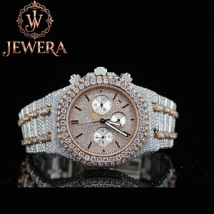 Mossinate Luxury Stainless Steel Analog Glass Watch with Sparkling Diamonds for Men Women Mechanical Movement Fashionable Design - Product Image 3