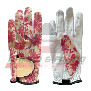 ถุงมือกอล์ฟแบบปรับแต่งได้ OEM สำหรับทุกเพศ ผลิตจากหนังแกะแท้ คุณภาพเยี่ยม พร้อมโลโก้ขายดี สไตล์ Cabretta - Product Image 1