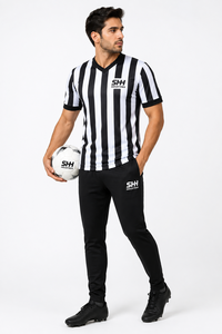 Camiseta de Árbitro Personalizada para Hombre, Rayas Blancas y Negras, Cuello en V, Manga Corta, Uniforme de Baloncesto para Oficiales, Transpirable, de Alto Rendimiento - Product Image 5