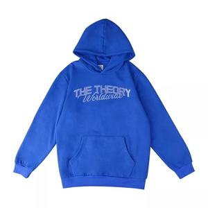 Sweats à capuche pour hommes pas cher polaire unisexe sweat à capuche personnalisé impression de strass - Product Image 1