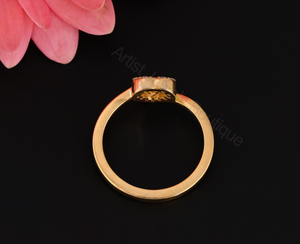Heart Diamond Ring 0.25 Ct <b>Cluster</b> Engagement Romantic Gold Promise Dainty Minimal Bridal Jewelry - Product Image 3