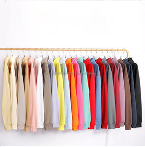 Sweats à capuche unisexes en coton 100% poids lourd, broderie personnalisée du logo, hommes, 38 g/m², épais, en molleton français surdimensionné - Product Image 3