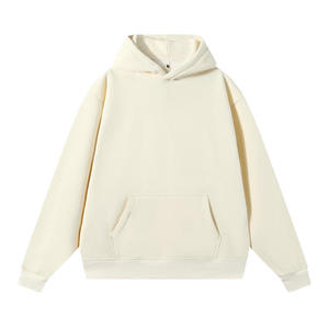 High Quality Eco-Friendly Lightweight Breathable Polyester/Cotton Fleece Double-Layer Oversized <b>Pullover</b> Hoodie Long <b>Men's</b> - Product Image 4