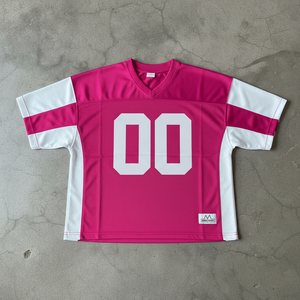 Custom Breathable Plus Size Polyester Cropped Retro Soccer Jersey Streetwear Oversized American <b>Mesh</b> Football - Product Image 2