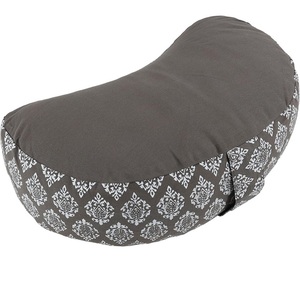 Coussin de méditation éco-responsable en forme de croissant, coussin de yoga Zafu avec housse en coton et rembourrage réglable pour une méditation prolongée - Product Image 1