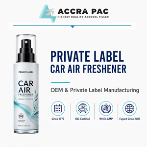 Désodorisant pour voiture en aérosol parfum citron, marque privée, 50 ml, fabrication OEM pour l'intérieur des véhicules avec éliminateur d'odeurs - Product Image 1