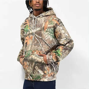 เสื้อฮู้ดดี้ปักลายพรางลายต้นไม้สำหรับผู้ชาย ฤดูหนาว ทำจากโพลีเอสเตอร์ 100% คุณภาพสูง ขายส่ง - Product Image 1