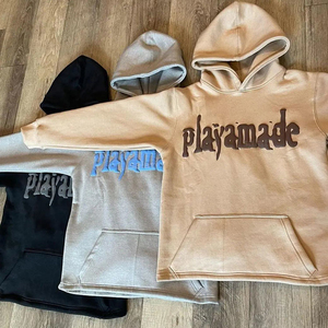 เสื้อฮู้ดดี้พิมพ์ลายตามสั่ง ยูนิเซ็กซ์ ผ้าฝ้ายออร์แกนิค 100% เนื้อเวลัวร์ เสื้อสเวตเชิ้ตสตรีทแวร์แบบยั่งยืน - Product Image 1