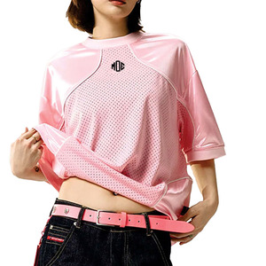 Jersey de Fútbol Americano Rosa Ligero de Malla con MOQ Bajo, Estilo Oversize Urbano, Ropa Personalizada para Equipos de Fútbol, Suministro OEM para Pedidos al por Mayor - Product Image 6