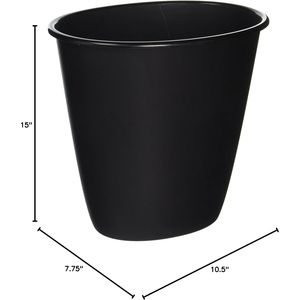Cestino per Rifiuti Nero da 1,5 Galloni, Eleganti Contenitori per Rifiuti per Casa o Ufficio - Product Image 2