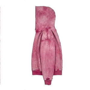 Sudadera con Capucha para Mujer, Estilo Tie-Dye Rosa, con Logotipo Personalizado, Manga Larga, Tejido de Punto, Spandex/Poliéster, Cierre de Cremallera, Transpirable - Product Image 3