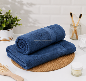 Serviette de bain de luxe 800 GSM 100% coton, haute absorption, qualité hôtelière, antibactérienne, logo personnalisé OEM, fabricant en gros - Product Image 1