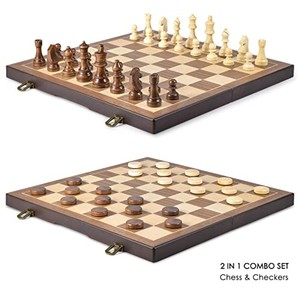 Handcrafted Jodhpur <b>Wood</b> <b>Chess</b> Checkers <b>Set</b> Wholesale - Artisan Carved - Product Image 2