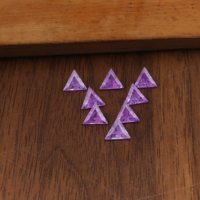Zircons synthétiques taillés en triangle, pierres précieuses en vrac, violet, jaune, rouge, noir, pour la fabrication de bijoux