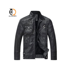 Chaqueta de Cuero Clásica para Hombre, Cuello Alto, Logotipo Frontal, Diseño Moderno de Alta Calidad, Secado Rápido, Cómoda - Product Image 1