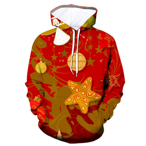 Sweat à capuche familial en coton pour Noël, impression numérique par sublimation, col thermique léger, pour toutes les saisons - Product Image 2