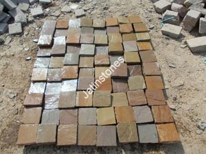 Adoquines de Arenisca de Colores Mezclados, Piedras Cúbicas para Caminos, Entradas, Suelos Exteriores, Jardinería, Paisajismo, Pavimentación de Patios - Product Image 3