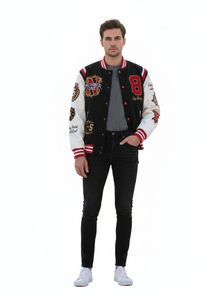 Chaqueta de Béisbol Americana Bordada con Toalla, Talla Grande, Estilo Holgado, Marca de Moda 2025 para Hombre - Product Image 3