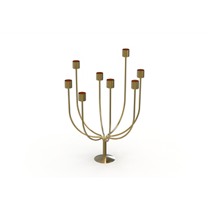Brass <b>Candelabra</b> 7 Arm Candle Holder Metal Candle Stand for Home Decoration - Product Image 1