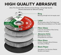 Disque abrasif de 6 pouces à haute efficacité, de dureté moyenne, 150x1,6x22 mm, disque de coupe en acier inoxydable pour meuleuse d'angle