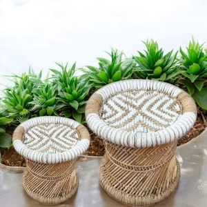 Handmade <b>Bamboo</b> <b>Stool</b> Ottoman Set Traditional Design Outdoor Living Room Furniture Eco-Friendly Durable Wicker Bony Inlay <b>Stool</b> - Product Image 3