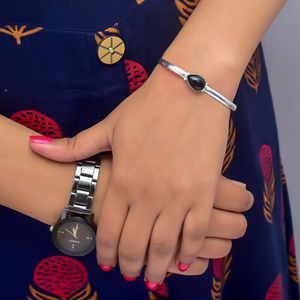 Black Onyx <b>Bracelet</b> <b>Cuff</b> 925 Sterling <b>Silver</b> 7-8" Adjustable <b>Cuff</b> Gemstone Jewelry Gift for Her - Product Image 2