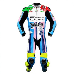 Traje de Carreras MotoCP Ramaha 1 Pieza de Cuero Vacuno/Canguro para Moto/Traje de Pista/Conducción con Armadura Nivel 2 para Motociclistas - Product Image 1